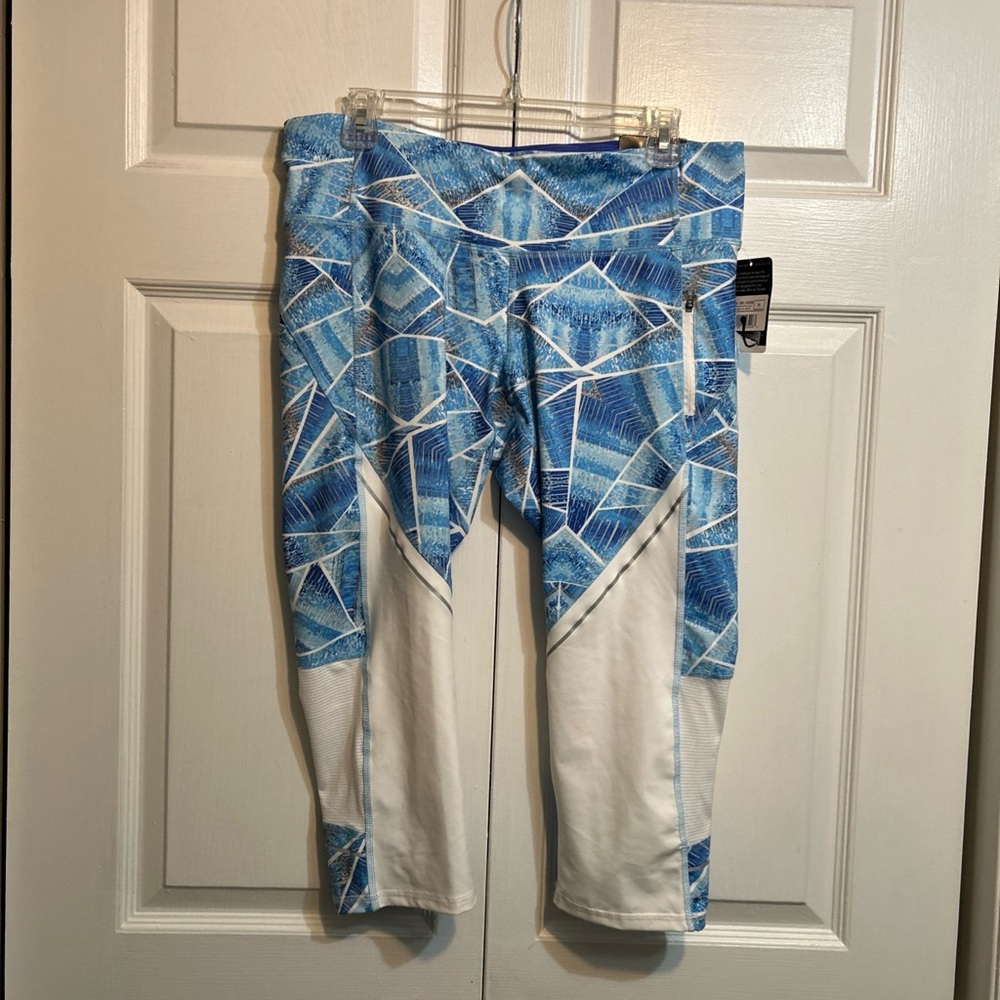 NWT Champion C9 Embrace Duo Dry Compression Tights Women's Size XL Blue White